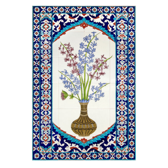 Hasbahçe Sümbülleri İznik Çini Pano - Panolar