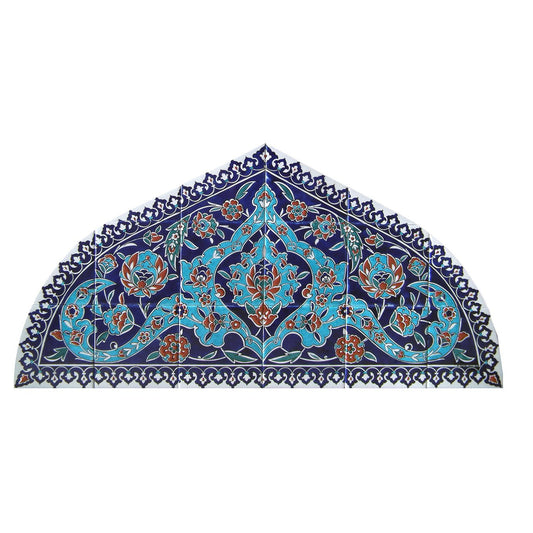 Hatayi Desenli Alınlık İznik Çini Pano - Panolar