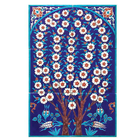 Hayat Ağacı İznik Çini Pano - 1 - Panolar
