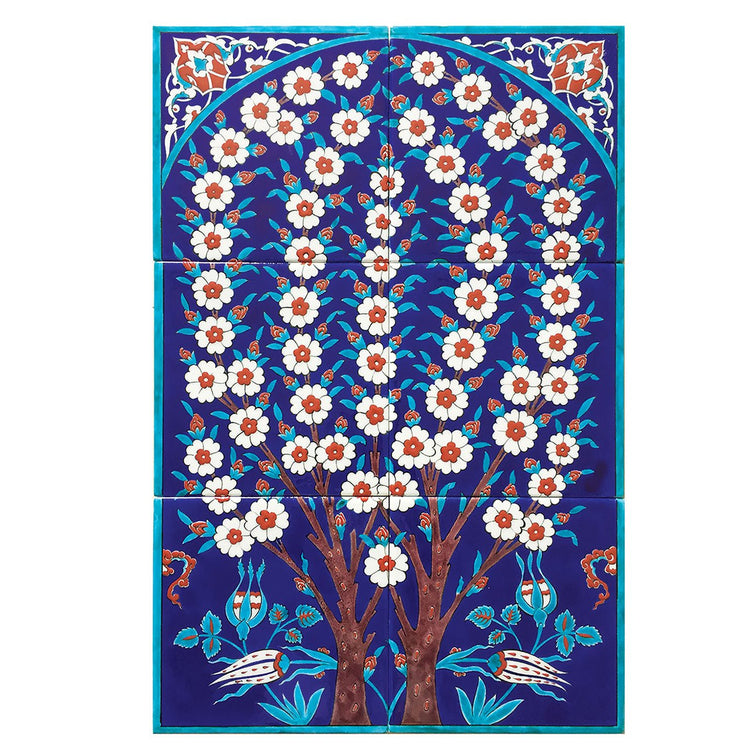 Hayat Ağacı İznik Çini Pano - 1 - Panolar