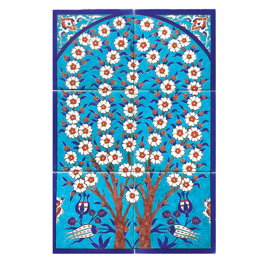Hayat Ağacı İznik Çini Pano - 1 - Panolar