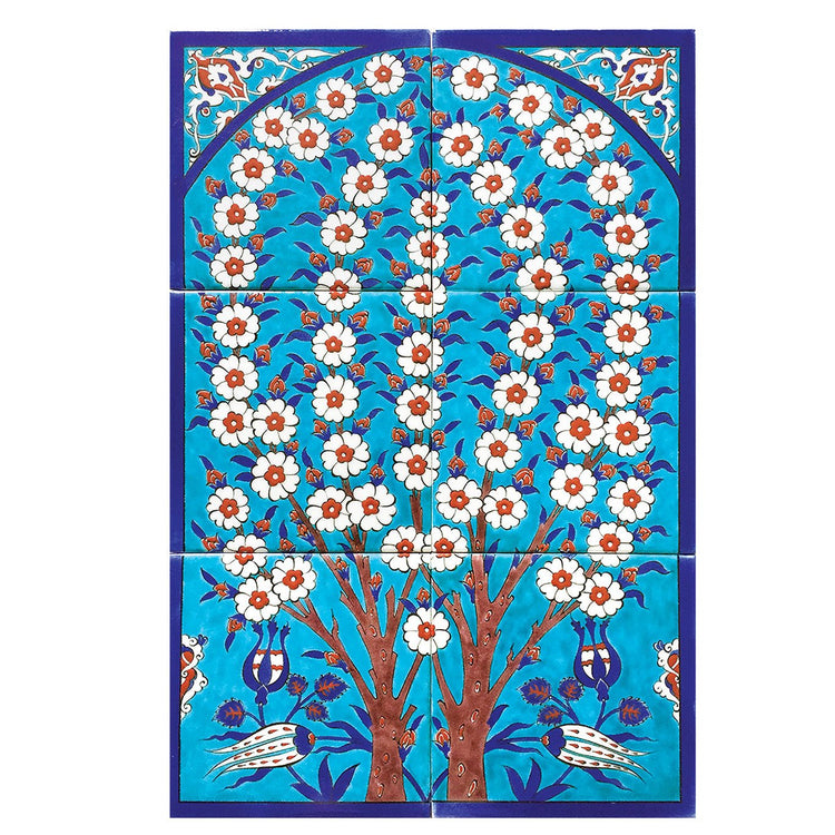 Hayat Ağacı İznik Çini Pano - 1 - Panolar