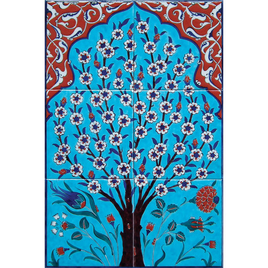Hayat Ağacı İznik Çini Pano - 2 - Panolar