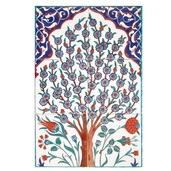 Hayat Ağacı İznik Çini Pano - 2 - Panolar