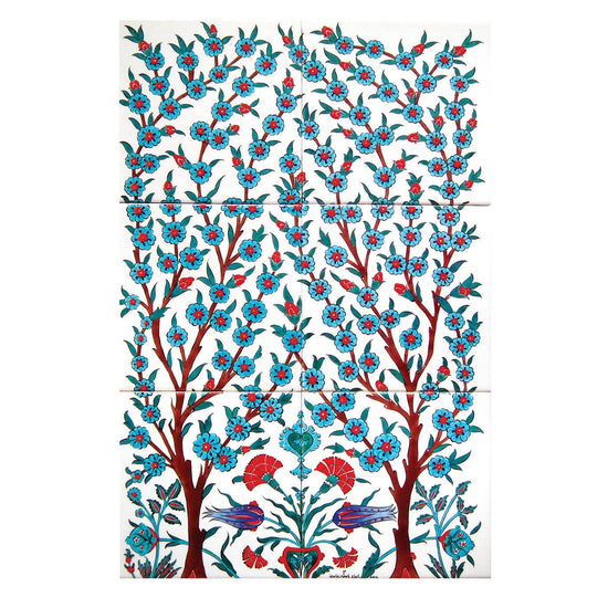 Hayat Ağacı İznik Çini Pano - 3 - Panolar