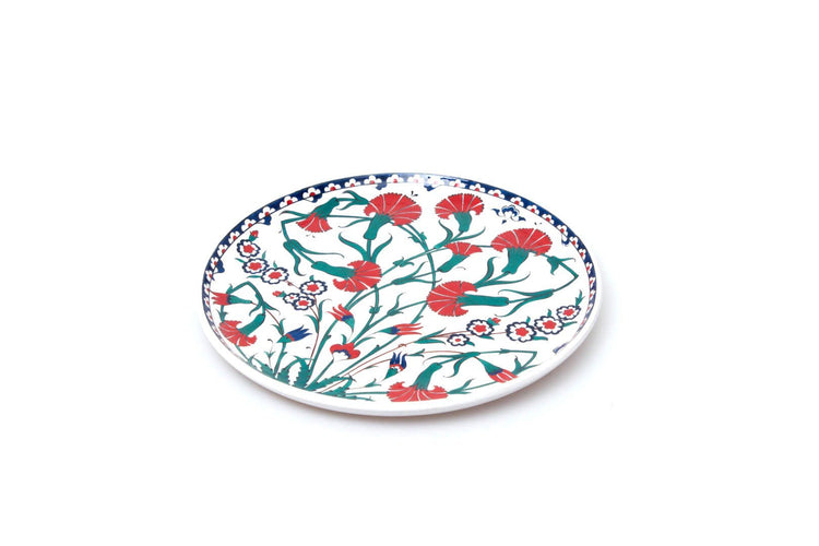 Homayzi Koleksiyonu Karanfil İznik Çini Tabak Replikası - Tabaklar