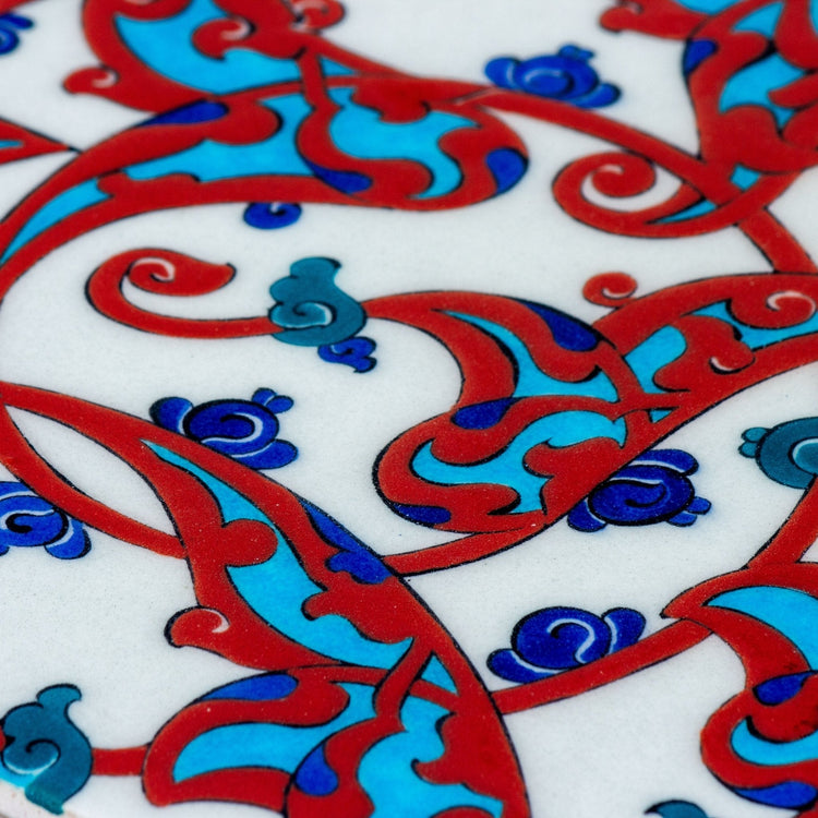 Hurde Rumi Desenli İznik Çini Karo No:1 - Karolar