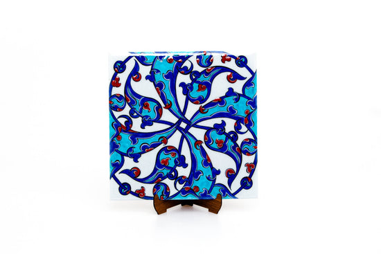 Hurde Rumi Desenli İznik Çini Karo No:2 - Karolar