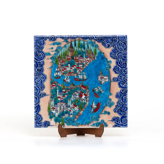 Istanbul Miniature Patterned Iznik Tile No:5