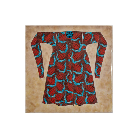 Kaftan Desenli Tek Parça İznik Çini Karo (40x40cm) - Karolar