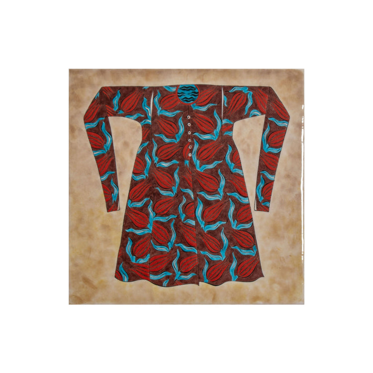 Kaftan Desenli Tek Parça İznik Çini Karo (40x40cm) - Karolar