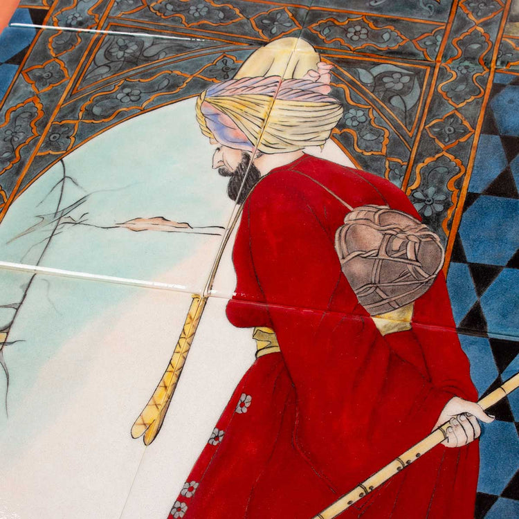 Kaplumbağa Terbiyecisi Tablosu İznik Çinisi Pano - Panolar