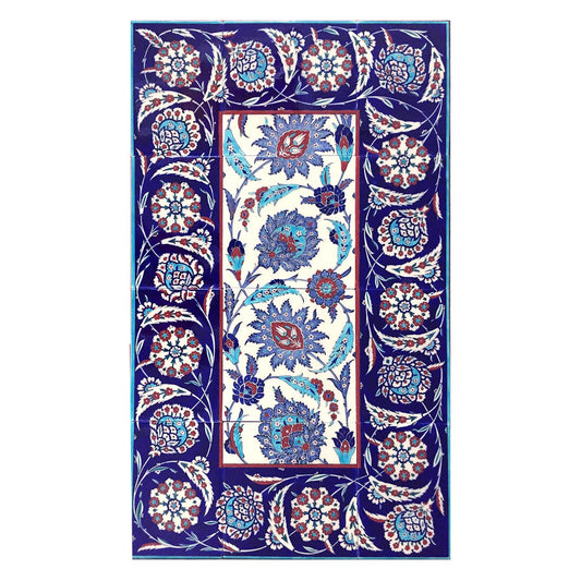 Kılıç Ali Paşa Camii Hatayi Tasarımlı İznik Çini Pano Replikası - Panolar