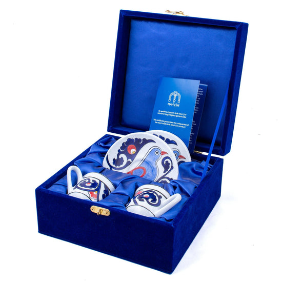 Kuş Desenli Türk Kahvesi Fincan Takımı - Setler