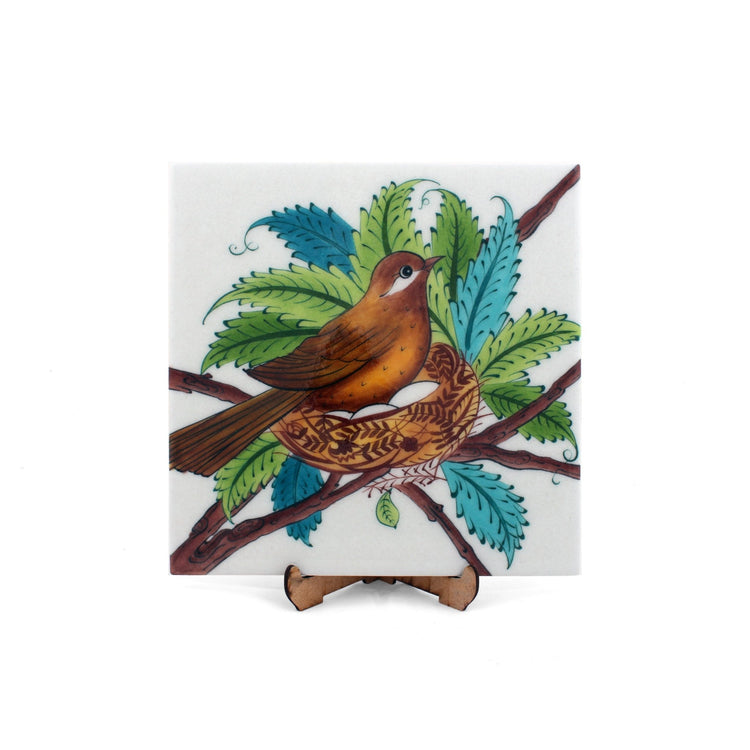 Kuş Figürlü İznik Çini Karo - Karolar