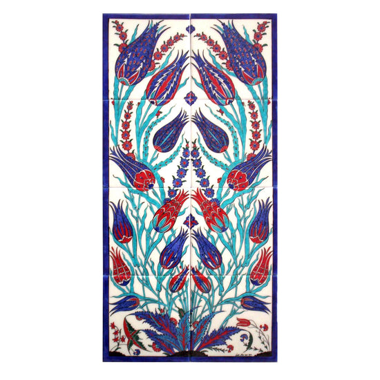 Lale Desenli İznik Çini Pano - Panolar