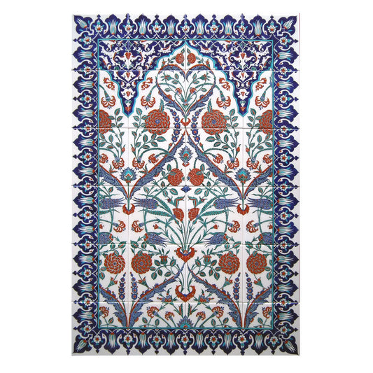 Laleler ve Karanfiller Natüralist İznik Çini Pano - Panolar