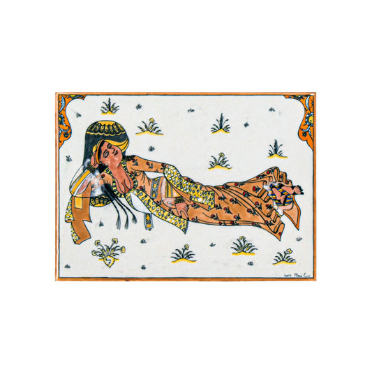 Levni’nin Osmanlı Minyatür Uyuyan Kadın İznik Çini Pano - Panolar