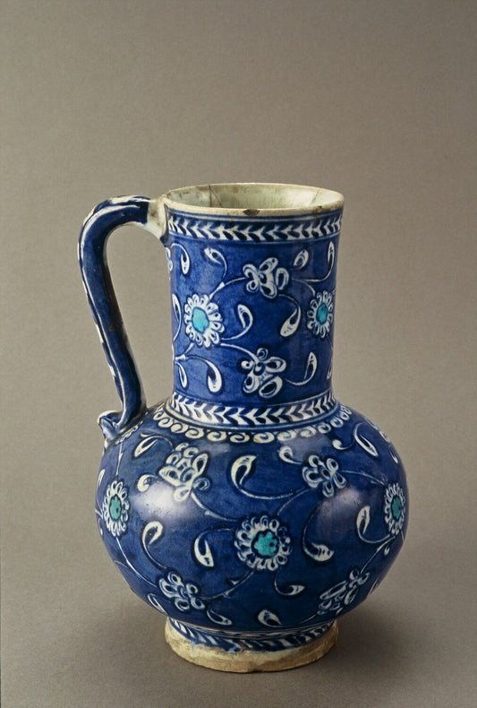 Louvre Müzesi Babanakkaş Desenli İznik Çini Sürahi Replikası - Sürahiler