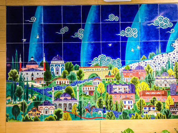 Bursa Mümine Şeremet Kütüphanesi Çini Panosu