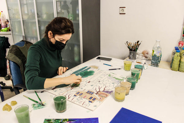 Bursa Mümine Şeremet Kütüphanesi Çini Panosu