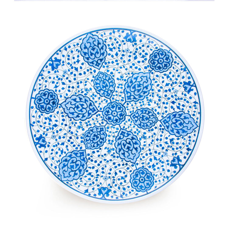 Muradiye Tasarımı İznik Çinisi Büyük Düz Tabak - Tabaklar