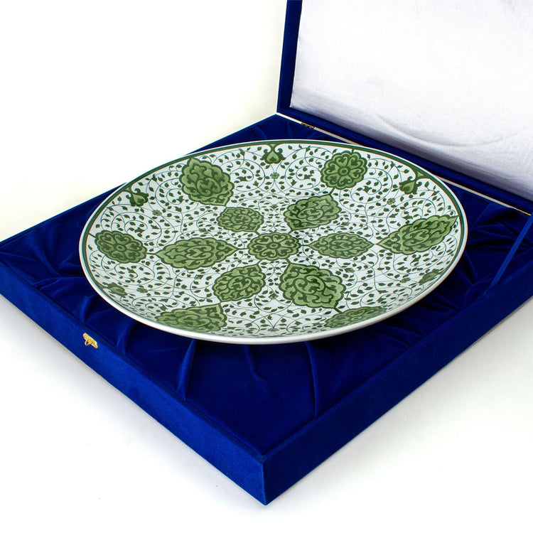 Muradiye Tasarımı İznik Çinisi Büyük Düz Tabak - Tabaklar