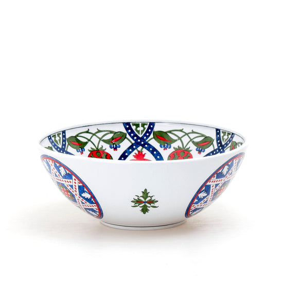 Nar Desenli İznik Çinisi Ayaksız Kase - Kaseler