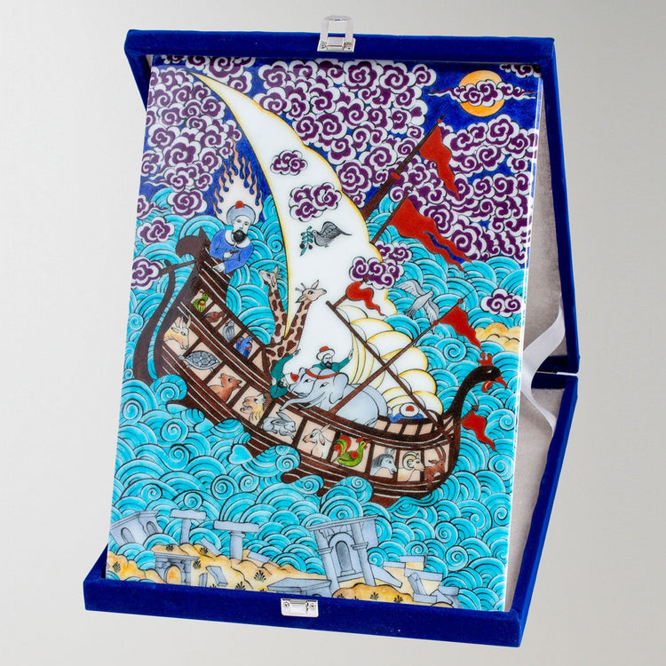 Nuh Tufanı Desenli İznik Çini Pano - Panolar
