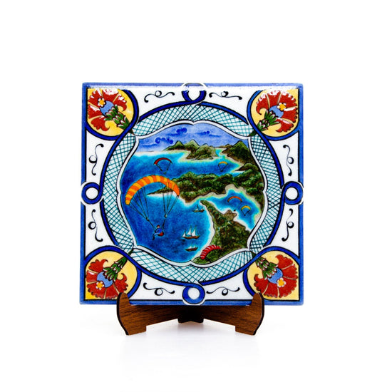 Ölüdeniz Desenli İznik Çini Karo - Karolar