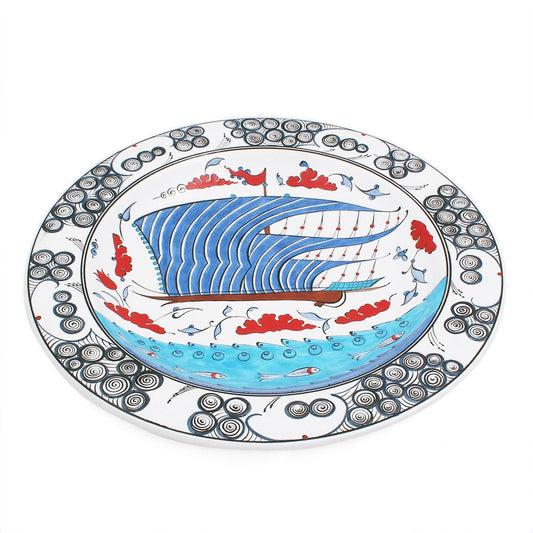 Osmaniye Kalyonu İznik Çinisi Tabak - Tabaklar