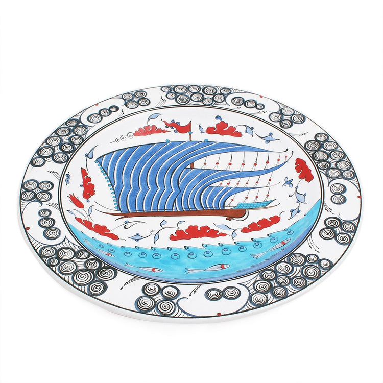 Osmaniye Kalyonu İznik Çinisi Tabak - Tabaklar