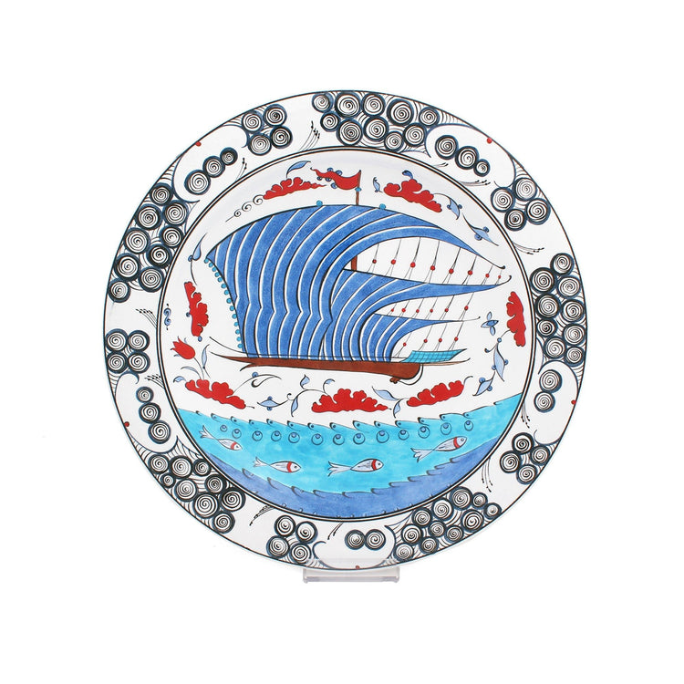 Osmaniye Kalyonu İznik Çinisi Tabak - Tabaklar
