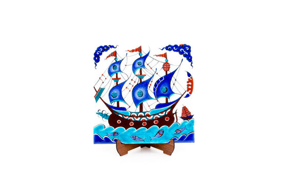 Padişah Kalyonu İznik Çini Karo - Karolar