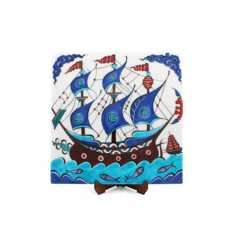 Padişah Kalyonu İznik Çini Karo - Karolar