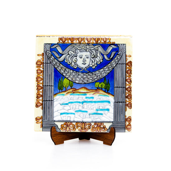 Pamukkale Desenli İznik Çini Karo - Karolar