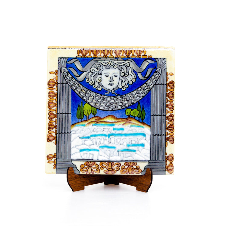 Pamukkale Desenli İznik Çini Karo - Karolar