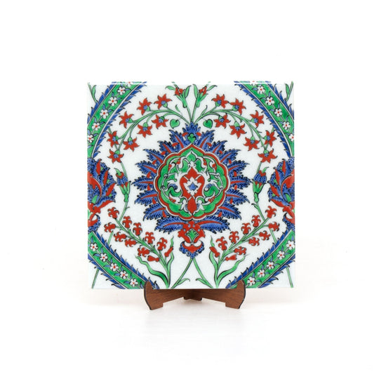 Piyale Paşa Cami Hatayi Desenli İznik Çini Karo - Karolar