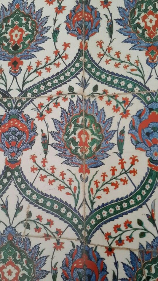 Piyale Paşa Cami Hatayi Desenli İznik Çini Karo - Karolar