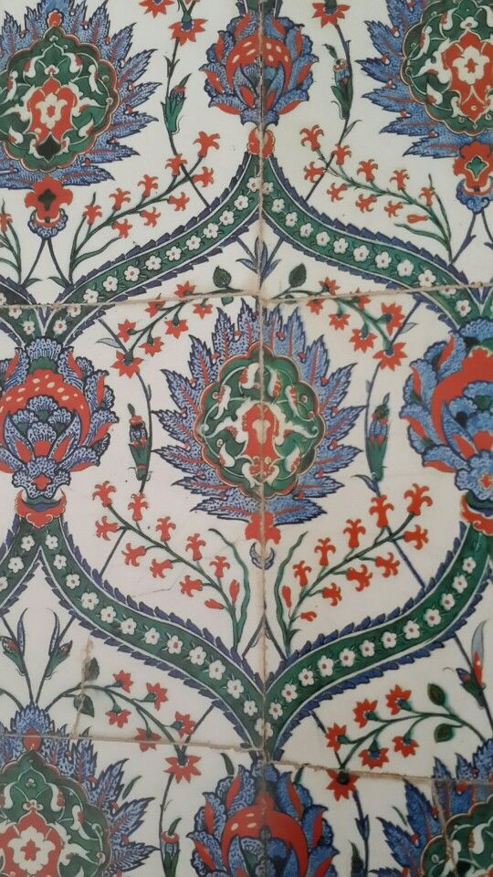 Piyale Paşa Cami Hatayi Desenli İznik Çini Karo - Karolar