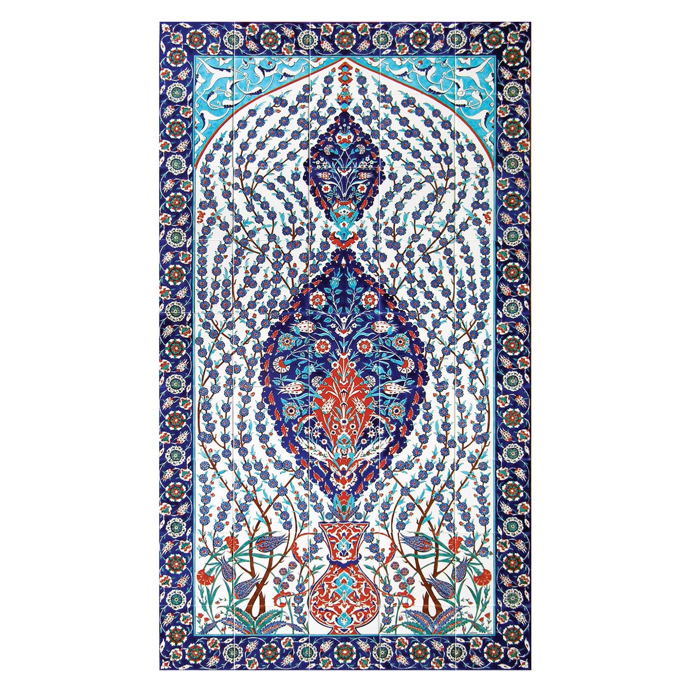 Patterned Rumi Rumi Patterned Iznik Tile Panel
