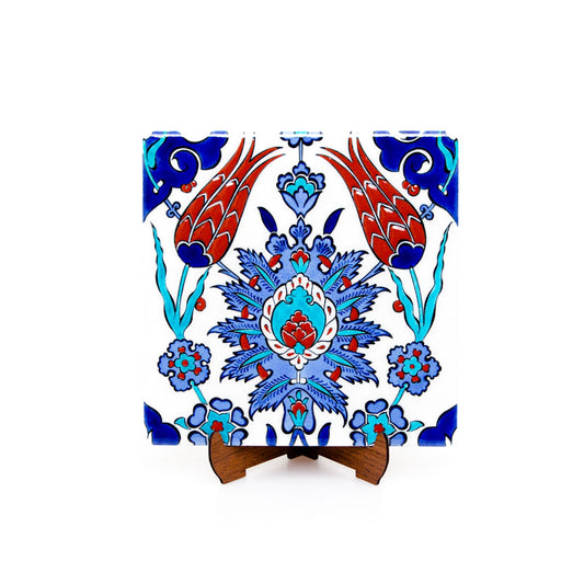 Rüstem Paşa Cami Çift Lale Desenli İznik Çini Karo No:1 - Karolar