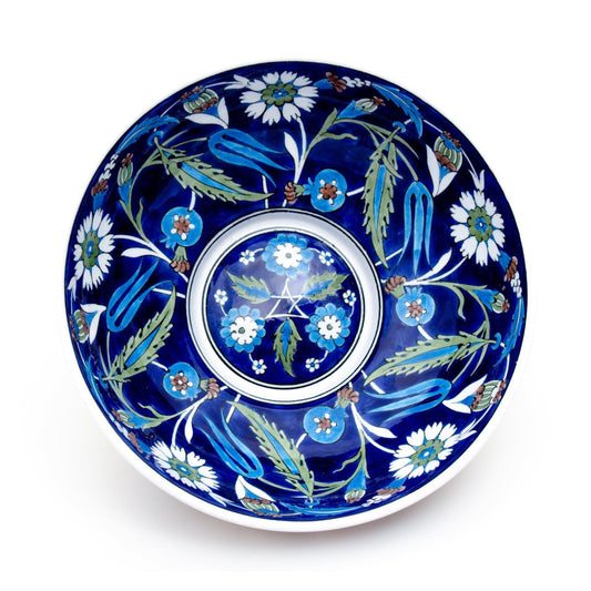 Şam İşi Motifli İznik Çinisi Kase - Kaseler