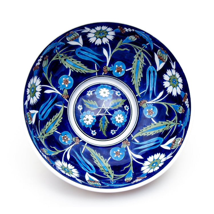 Şam İşi Motifli İznik Çinisi Kase - Kaseler