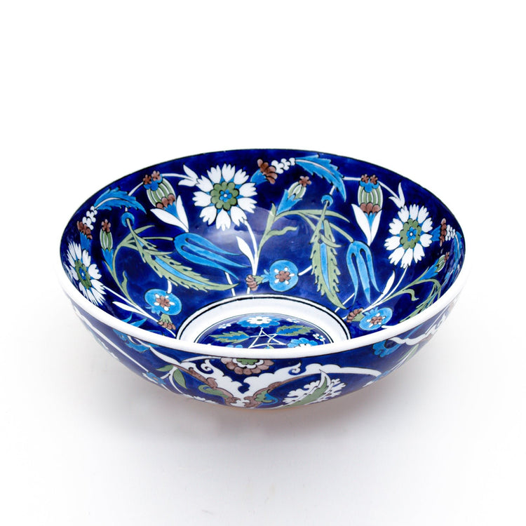 Şam İşi Motifli İznik Çinisi Kase - Kaseler