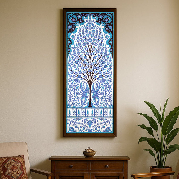 Şehzade Yusuf İzzeddin Köşkü Hayat Ağacı Desenli İznik Çini Pano Replikası - Panolar