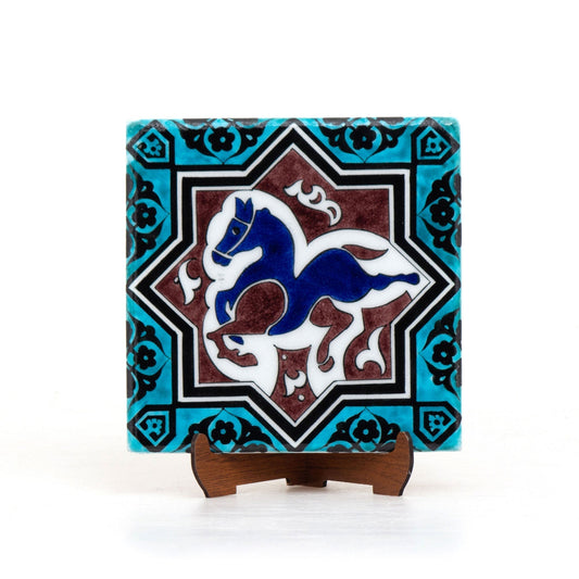 Selçuklu Dönemi At Motifli İznik Çini Karo - Karolar