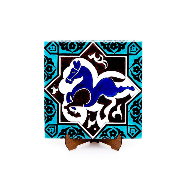 Selçuklu Dönemi At Motifli İznik Çini Karo - Karolar