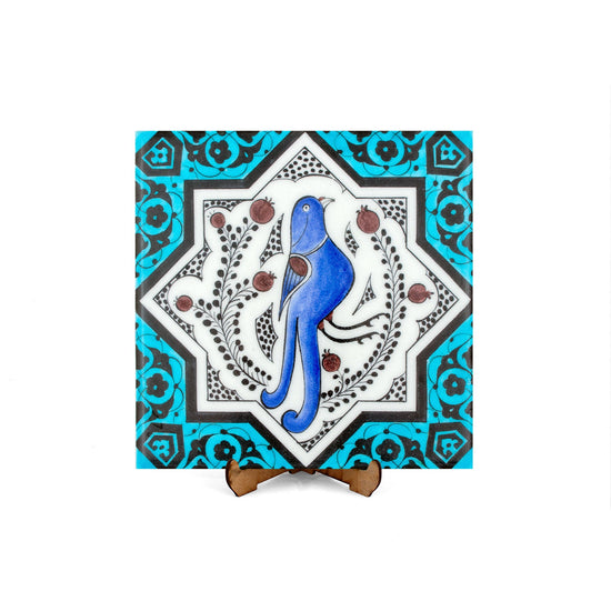 Selçuklu Dönemi Kuş Motifli İznik Çinisi - Karolar