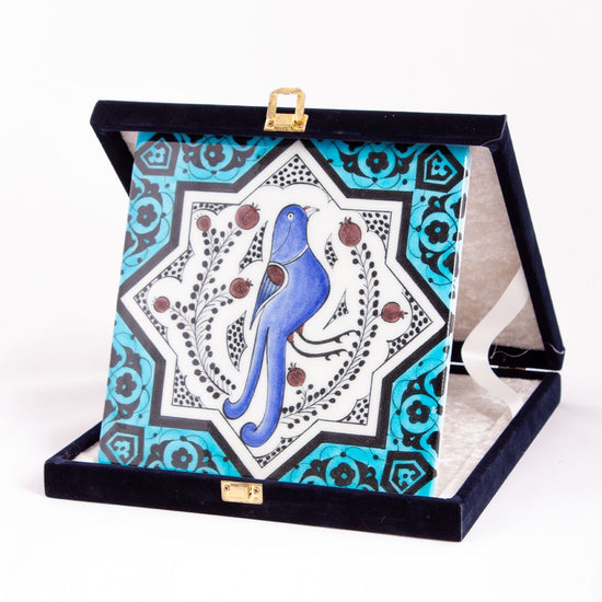 Selçuklu Dönemi Kuş Motifli İznik Çinisi - Karolar